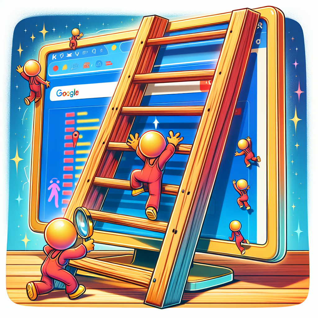 Content optimization showing results climbing to top of Google.