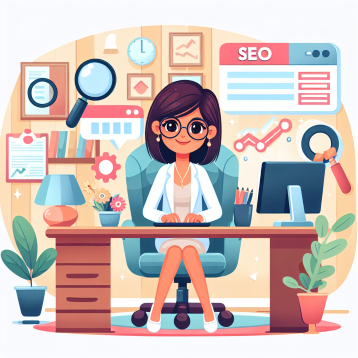 Woman therapist implementing SEO strategies. Woman therapist implementing SEO strategies.